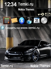 Черный Nissan GTR для Nokia N71