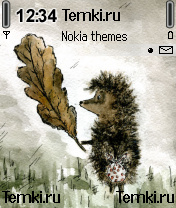 Ёжик с дубовым листом для Nokia 6682
