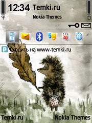 Ёжик с дубовым листом для Nokia X5-01