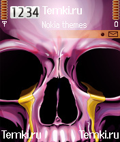 Розовый череп для Nokia 6260