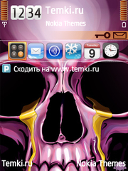 Розовый череп для Nokia 6700 Slide
