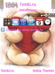 Мишка с сердечком для Nokia 6760 Slide