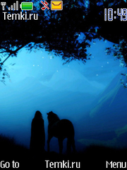 Девушка и лошадь для Nokia 6750 Mural