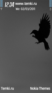 Черная птица для Sony Ericsson Kurara