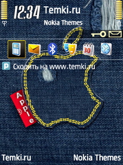 Скриншот №1 для темы Логотип Эппл На Джинсах