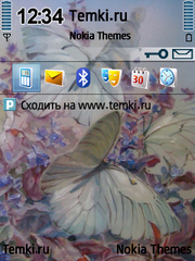Белые бабочки для Nokia N95-3NAM
