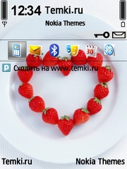 Клубничное сердце для Nokia 6700 Slide