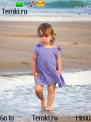 Девочка на пляже для Nokia 6300