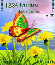Скриншот №1 для темы Яркие Бабочки