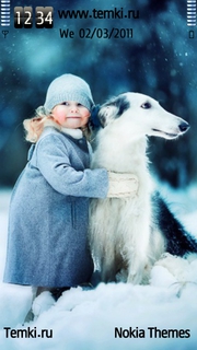 Девочка с собакой для Sony Ericsson Kurara