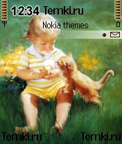 Мальчик и котенок для Nokia 6638