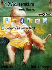 Мальчик и котенок для Nokia 6120