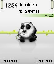 Панда ест бамбук для Nokia 6600
