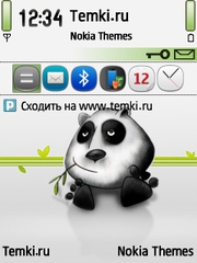 Панда ест бамбук для Nokia N93