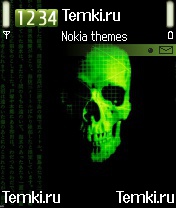 Зеленый череп для Nokia N72