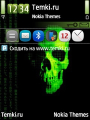 Зеленый череп для Nokia N77