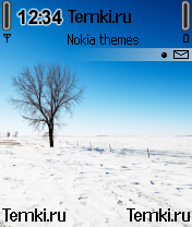 Одинокое дерево в снегу для Nokia N72