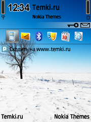 Одинокое дерево в снегу для Nokia N79
