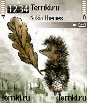 Ёжик с дубовым листом для Nokia 6680