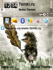 Ёжик с дубовым листом для Nokia E71