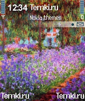 Клумба с ирисами в саду для Nokia N72
