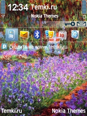 Клумба с ирисами в саду для Nokia 6760 Slide