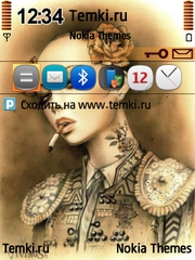 Девушка с розами для Nokia 5700 XpressMusic
