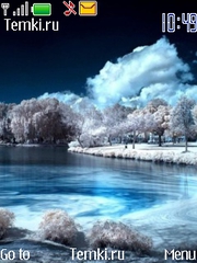 Зима на озере для Nokia 6750 Mural