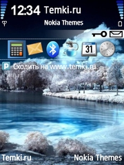 Зима на озере для Nokia 6700 Slide