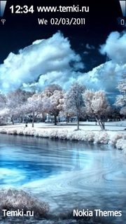 Зима на озере для Nokia 808 PureView