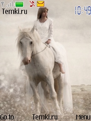 Девушка на белом коне для Nokia 6600i slide