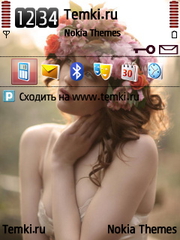 Девушка с цветами для Nokia 6120