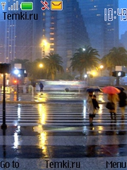Дождь в городе для Nokia 6600 slide
