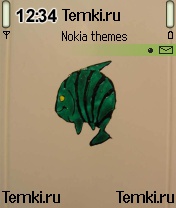 Зелёная рыба для Nokia 6680