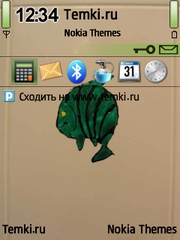 Зелёная рыба для Nokia 6124 Classic