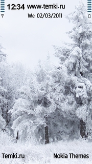 Снежный лес для Nokia 5230
