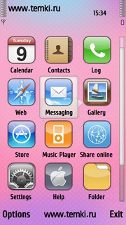 Скриншот №2 для темы Розовый Эппл