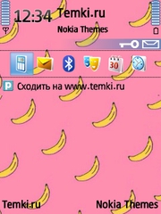 Новая тема с бананами для Nokia 6220 classic