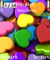 Цветные сердечки для Nokia 6681