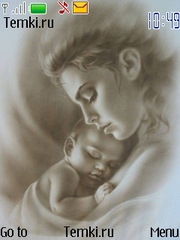 Мама с малышом для Nokia 6750 Mural