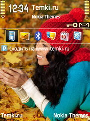 Девушка И Осень для Nokia 6760 Slide