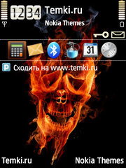 Горящий череп для Nokia E73 Mode
