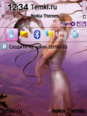 Девушка и почтовый голубь для Nokia N93