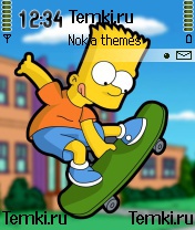 Скриншот №1 для темы Барт Симпсон