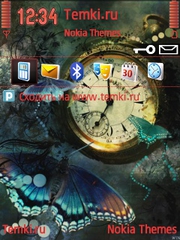 Бабочка на часах для Nokia 6790 Slide