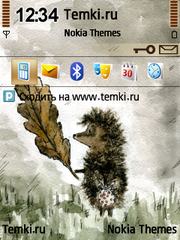 Ёжик с дубовым листом для Nokia E52