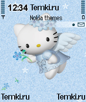 Скриншот №1 для темы Hello Kitty в голубом