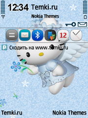 Скриншот №1 для темы Hello Kitty в голубом