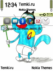 Кот Огги для Nokia E73 Mode