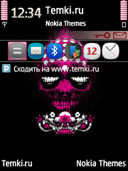 Розовый череп для Nokia C5-00